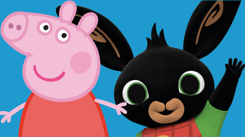 Proiezione Bing e Peppa Pig